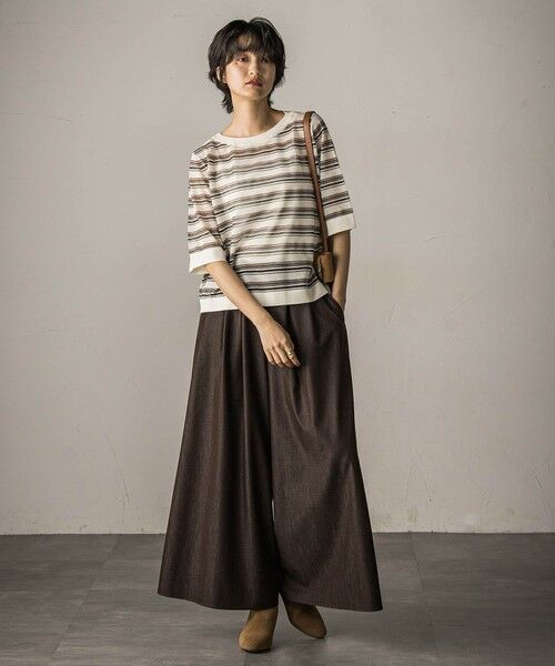 MAYSON GREY / メイソングレイ ニット・セーター | シアーマルチボーダーワイドニットプルオーバー≪手洗い可能≫ | 詳細5