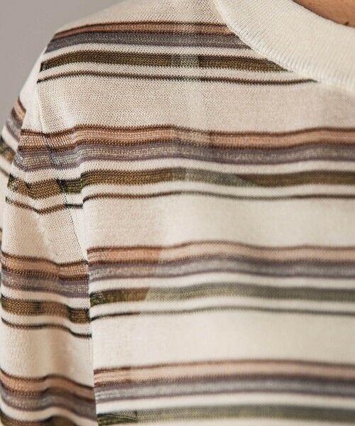 MAYSON GREY / メイソングレイ ニット・セーター | シアーマルチボーダーワイドニットプルオーバー≪手洗い可能≫ | 詳細6