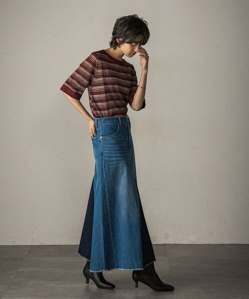 MAYSON GREY / メイソングレイ ニット・セーター | シアーマルチボーダーワイドニットプルオーバー≪手洗い可能≫ | 詳細13