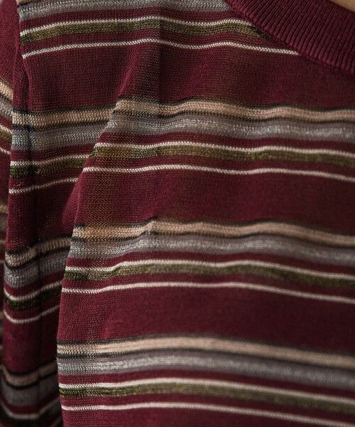 MAYSON GREY / メイソングレイ ニット・セーター | シアーマルチボーダーワイドニットプルオーバー≪手洗い可能≫ | 詳細15