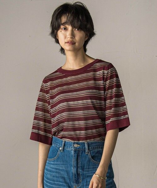 MAYSON GREY / メイソングレイ ニット・セーター | シアーマルチボーダーワイドニットプルオーバー≪手洗い可能≫ | 詳細10