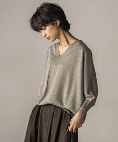 MAYSON GREY / メイソングレイ ニット・セーター | LEVITAシアーVネックドルマンニットプルオーバー≪手洗い可能≫