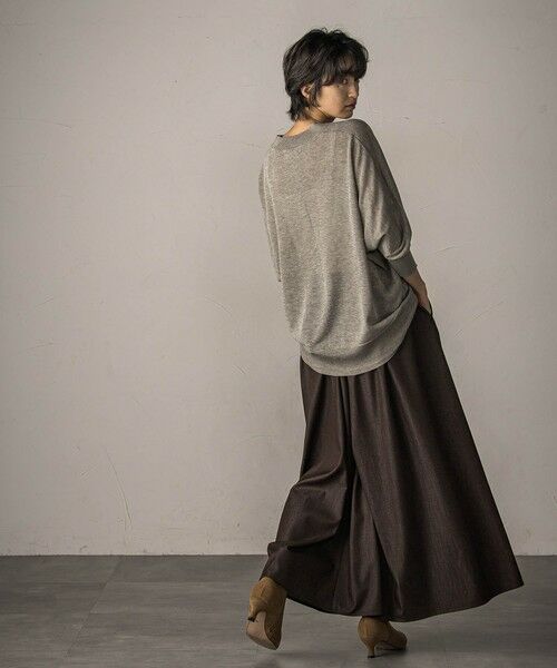 MAYSON GREY / メイソングレイ ニット・セーター | LEVITAシアーVネックドルマンニットプルオーバー≪手洗い可能≫ | 詳細5