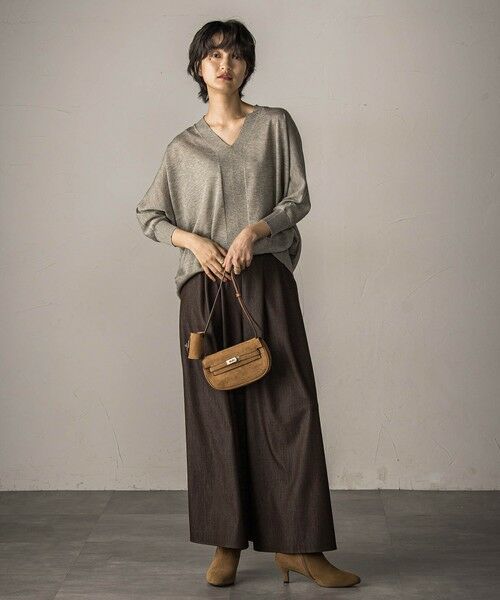 MAYSON GREY / メイソングレイ ニット・セーター | LEVITAシアーVネックドルマンニットプルオーバー≪手洗い可能≫ | 詳細6