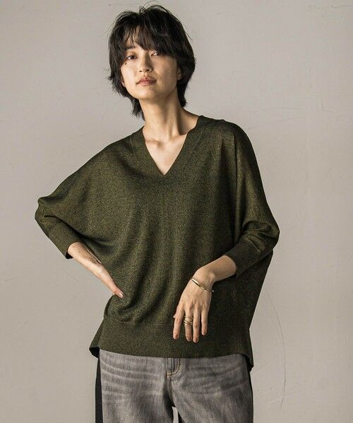 MAYSON GREY / メイソングレイ ニット・セーター | LEVITAシアーVネックドルマンニットプルオーバー≪手洗い可能≫ | 詳細25