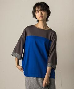 MAYSON GREY / メイソングレイ ニット・セーター | 配色7分袖ニットプルオーバー≪手洗い可能≫