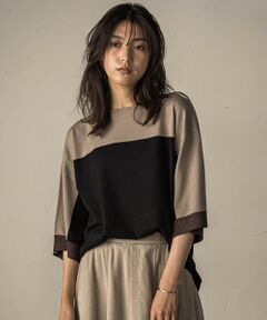 MAYSON GREY / メイソングレイ ニット・セーター | 配色7分袖ニットプルオーバー≪手洗い可能≫