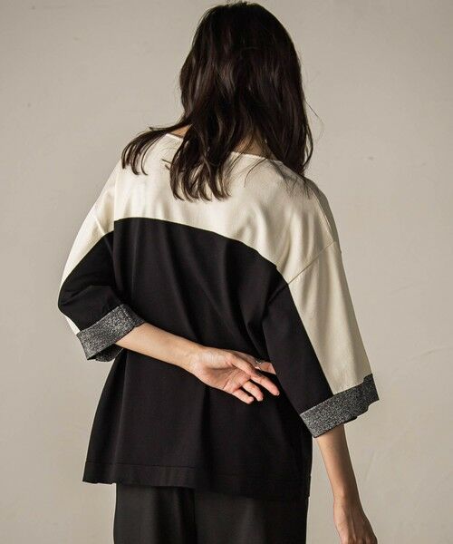 MAYSON GREY / メイソングレイ ニット・セーター | 配色7分袖ニットプルオーバー≪手洗い可能≫ | 詳細3