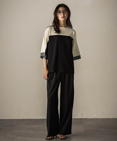 MAYSON GREY / メイソングレイ ニット・セーター | 配色7分袖ニットプルオーバー≪手洗い可能≫ | 詳細4