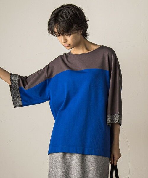 MAYSON GREY / メイソングレイ ニット・セーター | 配色7分袖ニットプルオーバー≪手洗い可能≫ | 詳細8