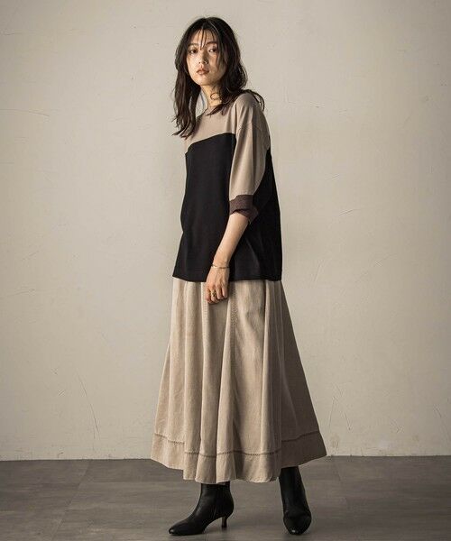 MAYSON GREY / メイソングレイ ニット・セーター | 配色7分袖ニットプルオーバー≪手洗い可能≫ | 詳細21