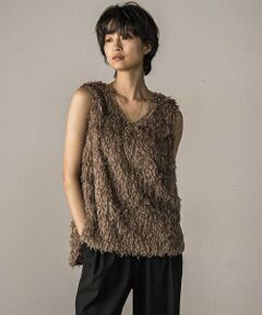 MAYSON GREY / メイソングレイ シャツ・ブラウス | フェザーフリンジルーズベスト≪手洗い可能≫