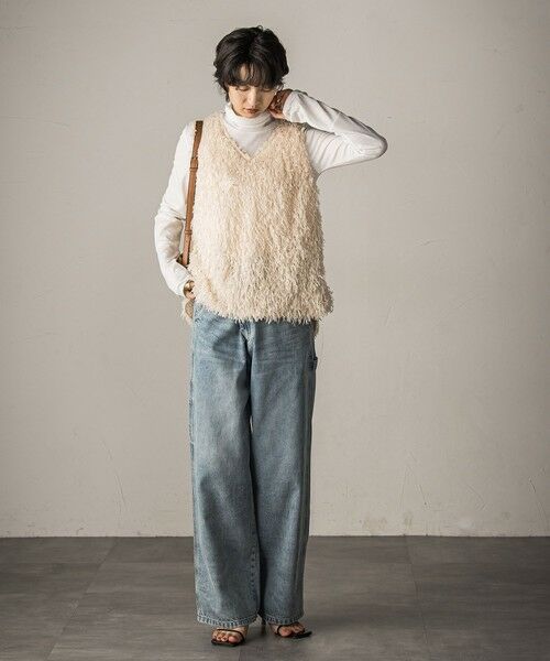 MAYSON GREY / メイソングレイ シャツ・ブラウス | フェザーフリンジルーズベスト≪手洗い可能≫ | 詳細5