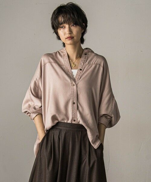 MAYSON GREY / メイソングレイ シャツ・ブラウス | カラーデニムドルマンシャツ≪洗濯機で洗える≫ | 詳細1