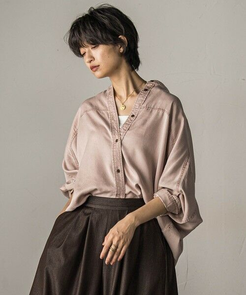 MAYSON GREY / メイソングレイ シャツ・ブラウス | カラーデニムドルマンシャツ≪洗濯機で洗える≫ | 詳細2
