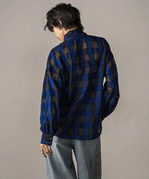 MAYSON GREY / メイソングレイ シャツ・ブラウス | シアーオンブレチェックボウタイブラウス≪手洗い可能≫ | 詳細3