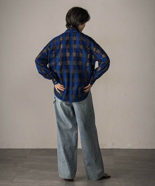 MAYSON GREY / メイソングレイ シャツ・ブラウス | シアーオンブレチェックボウタイブラウス≪手洗い可能≫ | 詳細6