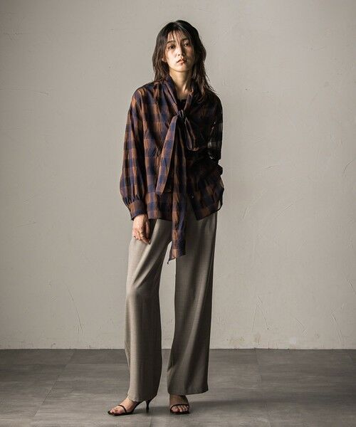 MAYSON GREY / メイソングレイ シャツ・ブラウス | シアーオンブレチェックボウタイブラウス≪手洗い可能≫ | 詳細11