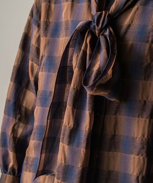 MAYSON GREY / メイソングレイ シャツ・ブラウス | シアーオンブレチェックボウタイブラウス≪手洗い可能≫ | 詳細15