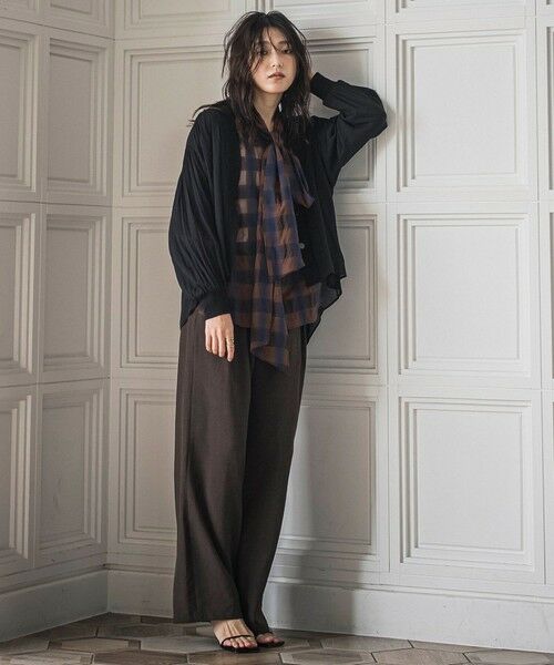 MAYSON GREY / メイソングレイ シャツ・ブラウス | シアーオンブレチェックボウタイブラウス≪手洗い可能≫ | 詳細17