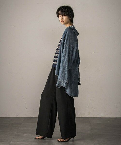 MAYSON GREY / メイソングレイ シャツ・ブラウス | バイオシルクデニムオーバーシャツ≪洗濯機で洗える/セットアップ対応≫ | 詳細11