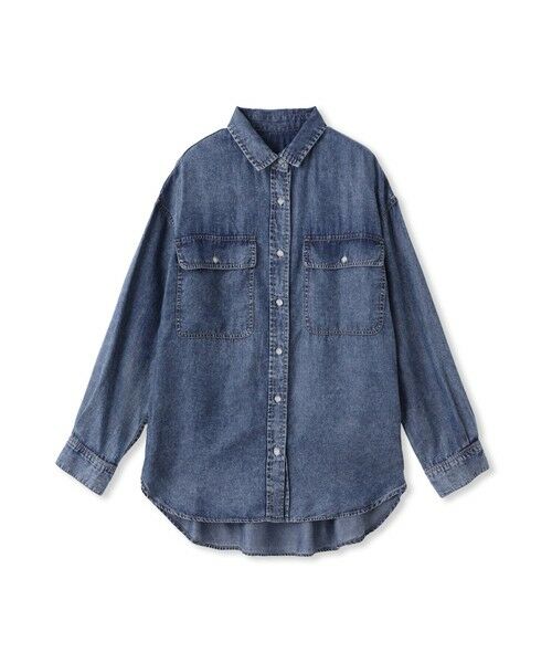 MAYSON GREY / メイソングレイ シャツ・ブラウス | バイオシルクデニムオーバーシャツ≪洗濯機で洗える/セットアップ対応≫ | 詳細14