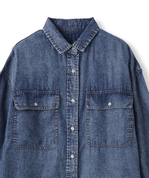 MAYSON GREY / メイソングレイ シャツ・ブラウス | バイオシルクデニムオーバーシャツ≪洗濯機で洗える/セットアップ対応≫ | 詳細16