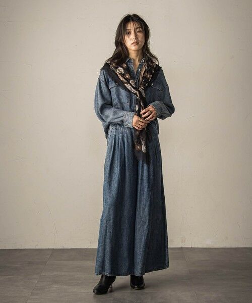 MAYSON GREY / メイソングレイ シャツ・ブラウス | バイオシルクデニムオーバーシャツ≪洗濯機で洗える/セットアップ対応≫ | 詳細6