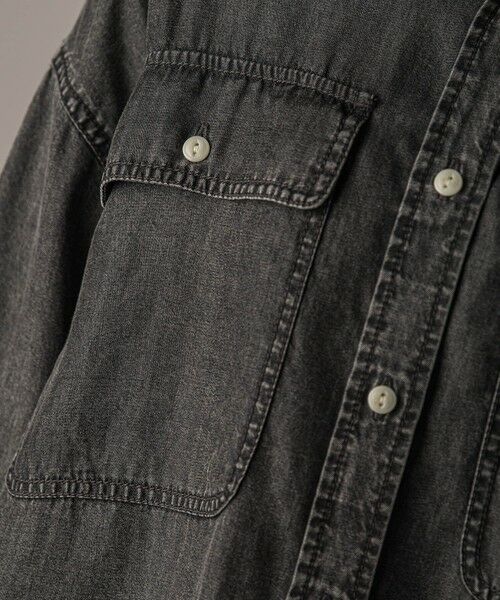 MAYSON GREY / メイソングレイ シャツ・ブラウス | バイオシルクデニムオーバーシャツ≪洗濯機で洗える/セットアップ対応≫ | 詳細28