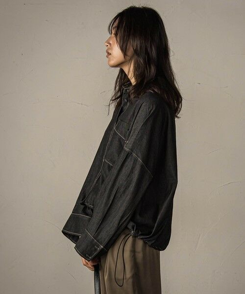 MAYSON GREY / メイソングレイ シャツ・ブラウス | 【WEB限定】ドロストクロップドデニムシャツ≪洗濯機で洗える≫ | 詳細2