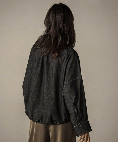 MAYSON GREY / メイソングレイ シャツ・ブラウス | 【WEB限定】ドロストクロップドデニムシャツ≪洗濯機で洗える≫ | 詳細3
