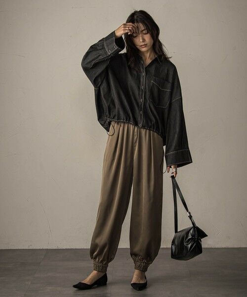 MAYSON GREY / メイソングレイ シャツ・ブラウス | 【WEB限定】ドロストクロップドデニムシャツ≪洗濯機で洗える≫ | 詳細6