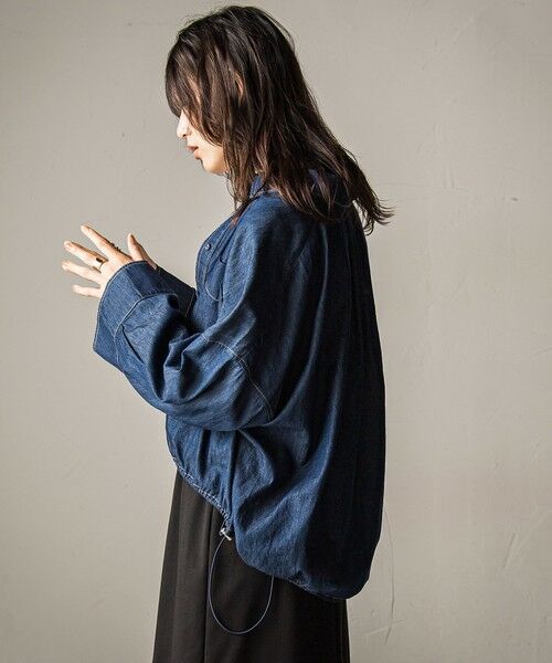 MAYSON GREY / メイソングレイ シャツ・ブラウス | 【WEB限定】ドロストクロップドデニムシャツ≪洗濯機で洗える≫ | 詳細12