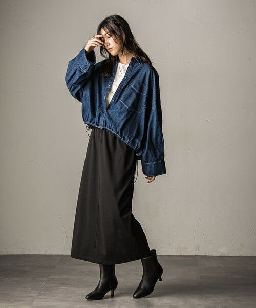 MAYSON GREY / メイソングレイ シャツ・ブラウス | 【WEB限定】ドロストクロップドデニムシャツ≪洗濯機で洗える≫ | 詳細15