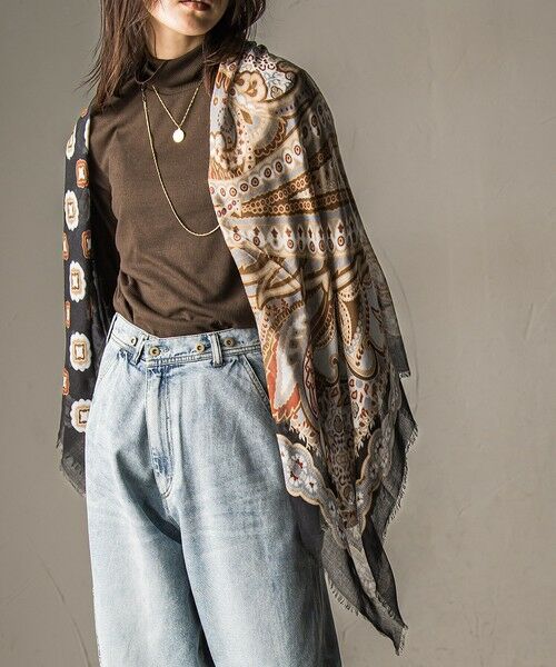 MAYSON GREY / メイソングレイ マフラー・ショール・スヌード・ストール | セパレートプリントストール | 詳細1