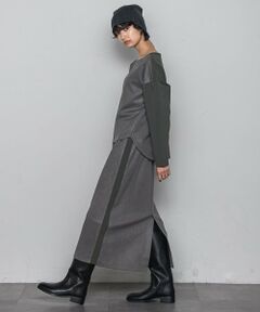 MAYSON GREY / メイソングレイ ロング・マキシ丈ワンピース | スウェード×ニットスカートセットアップ≪手洗い可能≫