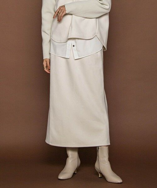 MAYSON GREY / メイソングレイ ロング・マキシ丈ワンピース | 【新色追加】スウェード調×ニットスカートセットアップ≪手洗い可能≫ | 詳細3