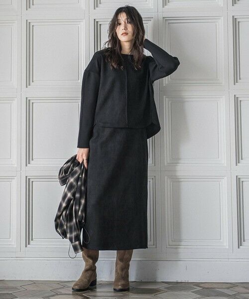 MAYSON GREY / メイソングレイ ロング・マキシ丈ワンピース | スウェード×ニットスカートセットアップ≪手洗い可能≫ | 詳細14