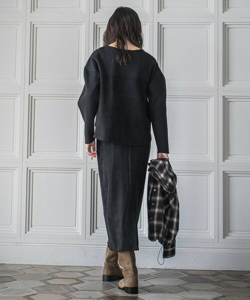 MAYSON GREY / メイソングレイ ロング・マキシ丈ワンピース | スウェード×ニットスカートセットアップ≪手洗い可能≫ | 詳細15