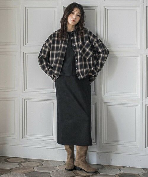 MAYSON GREY / メイソングレイ ロング・マキシ丈ワンピース | スウェード×ニットスカートセットアップ≪手洗い可能≫ | 詳細16