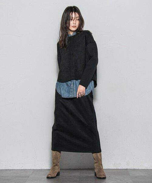 MAYSON GREY / メイソングレイ ロング・マキシ丈ワンピース | スウェード×ニットスカートセットアップ≪手洗い可能≫ | 詳細17