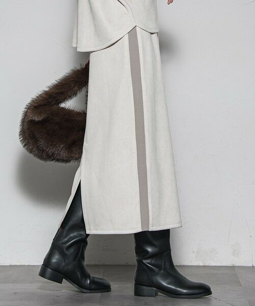 MAYSON GREY / メイソングレイ ロング・マキシ丈ワンピース | スウェード×ニットスカートセットアップ≪手洗い可能≫ | 詳細21