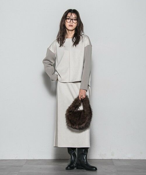 MAYSON GREY / メイソングレイ ロング・マキシ丈ワンピース | スウェード×ニットスカートセットアップ≪手洗い可能≫ | 詳細22