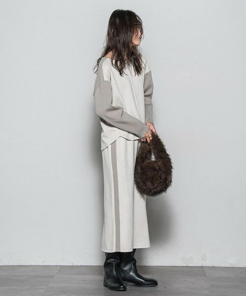 MAYSON GREY / メイソングレイ ロング・マキシ丈ワンピース | 【新色追加】スウェード調×ニットスカートセットアップ≪手洗い可能≫ | 詳細23