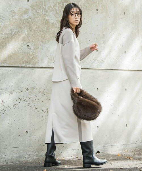 MAYSON GREY / メイソングレイ ロング・マキシ丈ワンピース | スウェード調×ニットスカートセットアップ≪手洗い可能≫ | 詳細28