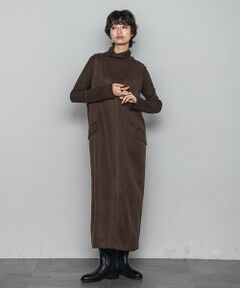 MAYSON GREY / メイソングレイ ロング・マキシ丈ワンピース | ライトツイードジャンパードレス≪手洗い可能≫