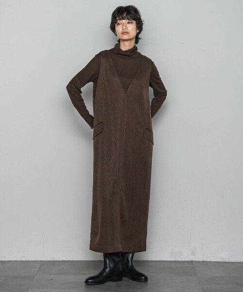 MAYSON GREY / メイソングレイ ロング・マキシ丈ワンピース | ライトツイードジャンパードレス≪手洗い可能≫ | 詳細1