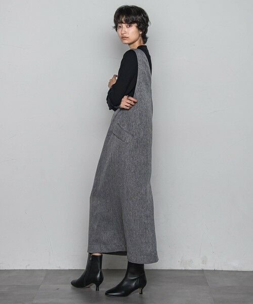 MAYSON GREY / メイソングレイ ロング・マキシ丈ワンピース | ライトツイードジャンパードレス≪手洗い可能≫ | 詳細14