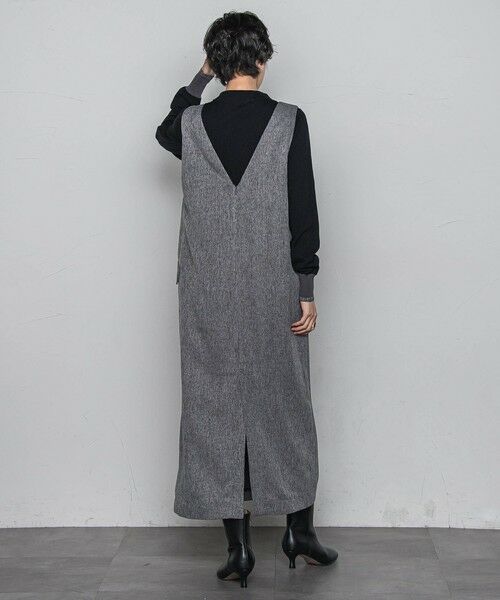 MAYSON GREY / メイソングレイ ロング・マキシ丈ワンピース | ライトツイードジャンパードレス≪手洗い可能≫ | 詳細16