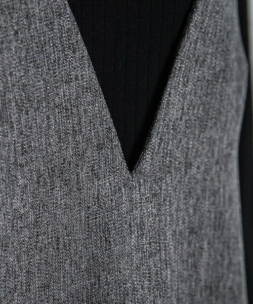 MAYSON GREY / メイソングレイ ロング・マキシ丈ワンピース | ライトツイードジャンパードレス≪手洗い可能≫ | 詳細17